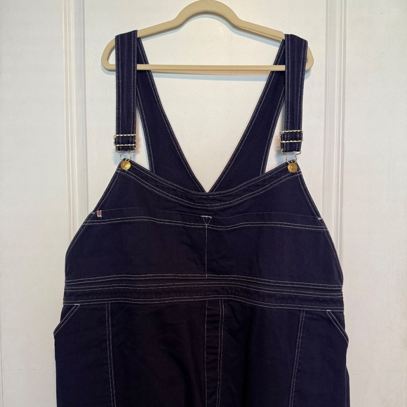 Big Bud Press Overalls Navy Blue White Stitching Plus Size 4X - Picture 3 of 15